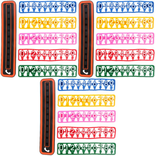 3Sets Sleek PVC Car Phone Temporary Parking Card 2