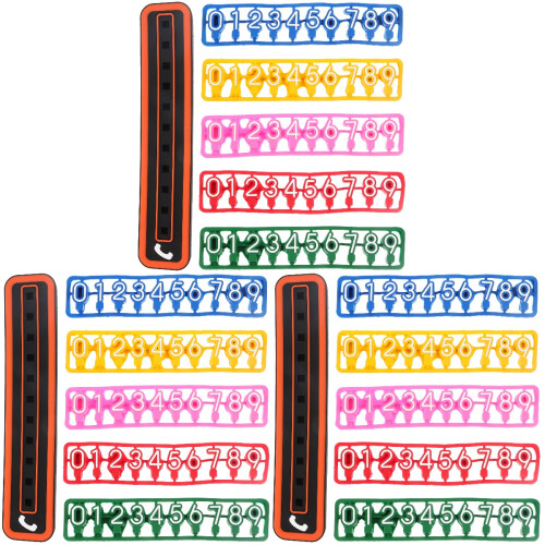 3Sets Sleek PVC Car Phone Temporary Parking Card 1