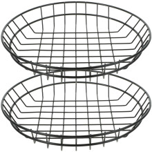 8Pcs Large Black Iron Storage Basket Creative Hollow Design for Food