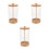 3Pièces Boîte De Rangement Pailles Reutilisables Transparente Bois 5