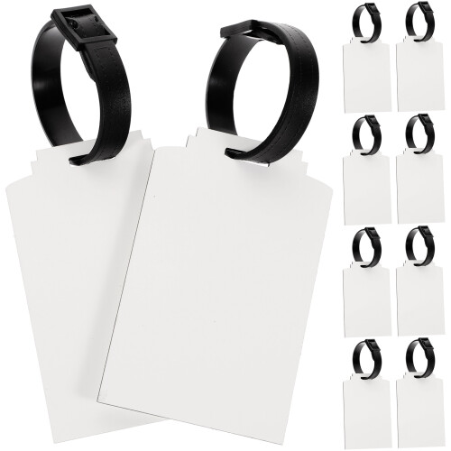 40Pcs Durable White Blank Luggage Tags DIY Heat Tags
