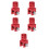 5Pcs Motorcycle Shock Extender Aluminum Alloy Red Rear Riser Adapter 5