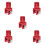 5Pcs Motorcycle Shock Extender Aluminum Alloy Red Rear Riser Adapter 4
