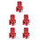 5Pcs Motorcycle Shock Extender Aluminum Alloy Red Rear Riser Adapter 7