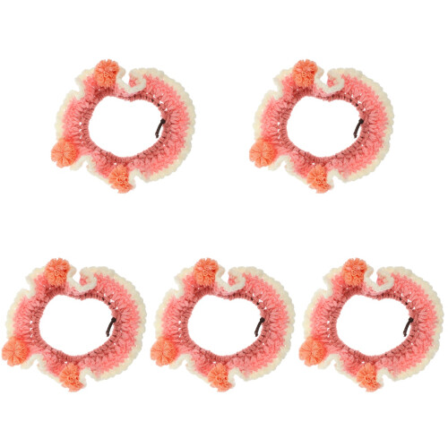 5Pcs Adjustable Pink Cat Collar Decorative Flower Design for Pets 1