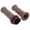 Motorcycle Handle Grip 25mm Left Right Silicone ABS Universal Fit Brown 2