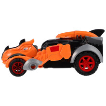 4Pcs Dinosaur Car for Kids Pull Back Toy Orange Educational Car