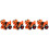 4Pcs Dinosaur Car for Kids Pull Back Toy Orange Educational Car 11