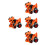 4Pcs Dinosaur Car for Kids Pull Back Toy Orange Educational Car 2