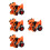 4Pcs Dinosaur Car for Kids Pull Back Toy Orange Educational Car 4