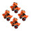 4Pcs Dinosaur Car for Kids Pull Back Toy Orange Educational Car 8