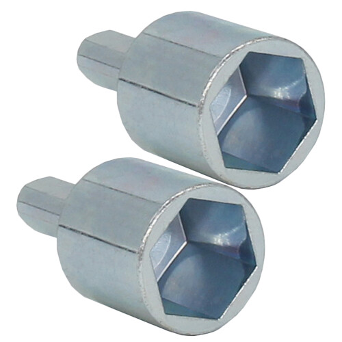 10Pcs Silver Leveling Jack Drill Adapter Durable Carbon Steel Socket 1