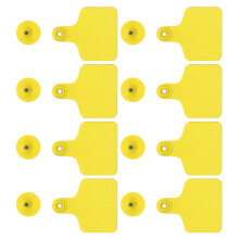 200Pcs Flexible Tpu Cow Ear Tags Yellow Blank for Farm Animal Id