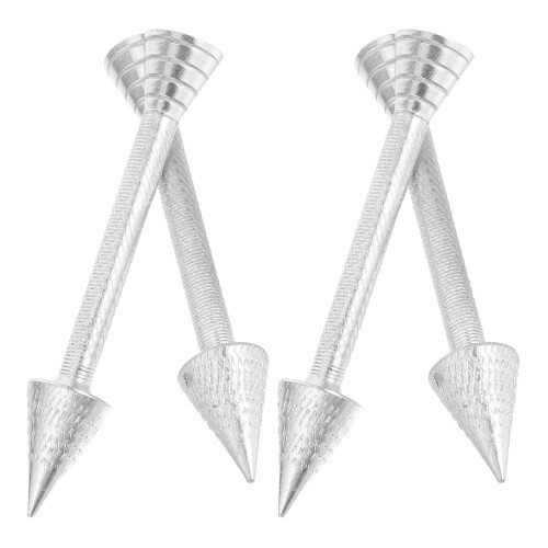 8Pcs Silver Cake Decorating Rods Aluminum Fondant Icing Tools
