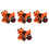 4Pcs Dinosaur Car for Kids Pull Back Toy Orange Educational Car 3