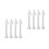 8Pcs Silver Cake Decorating Rods Aluminum Fondant Icing Tools 5