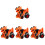 4Pcs Dinosaur Car for Kids Pull Back Toy Orange Educational Car 9