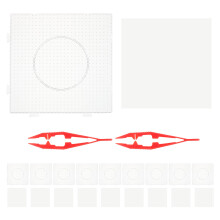 1Set Plastic Fuse Bead Boards Assorted Color Pegboards for DIY Crafts