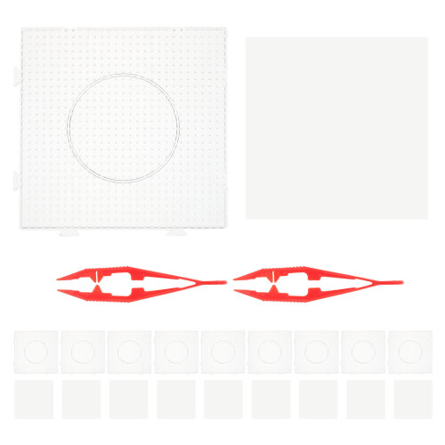 1Set Plastic Fuse Bead Boards Assorted Color Pegboards for DIY Crafts