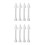 8Pcs Silver Cake Decorating Rods Aluminum Fondant Icing Tools 6