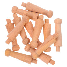 48Pcs Khaki Wooden Furniture Spindles European Style Carved Wood Decor