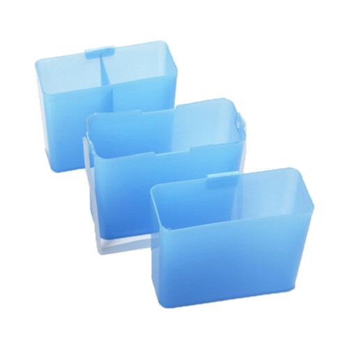 2Pcs Blue Plastic Painting Brush Holder Multi-Functional Wash Bucket 1