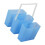2Pcs Blue Plastic Painting Brush Holder Multi-Functional Wash Bucket 1