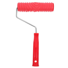 5Pcs Red Rubber Patterned Paint Roller for Wall and Ceiling Embossing