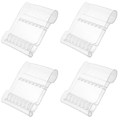 4Sets Clear Plastic Hairdressing Scissor Stand Compact Non-Slip Base 2