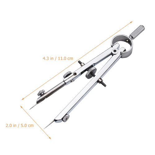 2Pcs Convenient Silver Compass Sturdy Spring Closer Tool 1