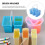 2Pcs Blue Plastic Painting Brush Holder Multi-Functional Wash Bucket 10