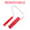 5Pcs Red Rubber Patterned Paint Roller for Wall and Ceiling Embossing 6