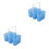 2Pcs Blue Plastic Painting Brush Holder Multi-Functional Wash Bucket 5