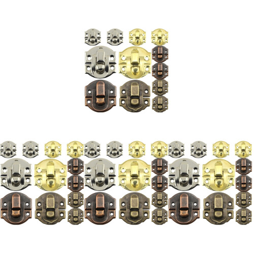 128Pcs Durable Iron Toggle Hasp Latch for Drawer and Box Replacement 1