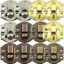 128Pcs Durable Iron Toggle Hasp Latch for Drawer and Box Replacement
