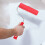 5Pcs Red Rubber Patterned Paint Roller for Wall and Ceiling Embossing 5