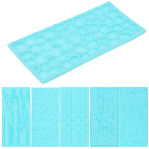 18Pcs Lightweight Sky-Blue Clay Texture Mats DIY Embossing Craft Tools 2