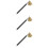 3Pcs Elegant Black Candle Snuffer Flame Extinguisher Metal Tools 8