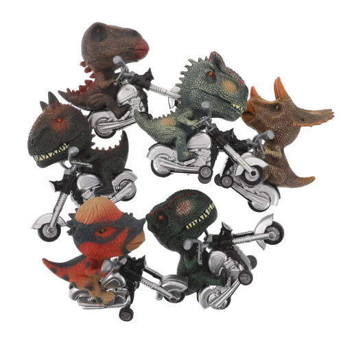 18Pcs Plastic Pull Back Dinosaur Vehicles Friction Powered Kids Toys 1