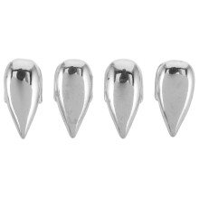 16Pcs Silver Plated Copper Tooth Caps Teardrop Fang Grill for Rappers