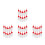 4Pcs Red Plastic Needle Tip Bottles for Acrylic Paint and Glue Storage 4