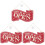 3Pcs Red Vintage Open Closed Sign Practical Decorative Door Accessory 2