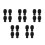 20Pcs Black Silicone Drumstick Tips Noise Reducing Practice Silencers 7