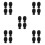 20Pcs Black Silicone Drumstick Tips Noise Reducing Practice Silencers 6