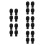 20Pcs Black Silicone Drumstick Tips Noise Reducing Practice Silencers 8