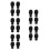 20Pcs Black Silicone Drumstick Tips Noise Reducing Practice Silencers 5