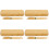 4Sets Lichtbruine Compacte Bamboe Vulpen Set Voor Thuis En School 7