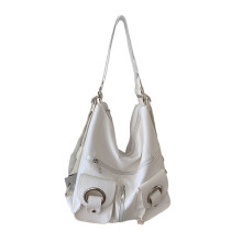 Womens Backpack Purse Fashion PU Anti-theft Large Travel-White