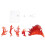 3Sets Rood Modelhouder Voor Figuren Van Kwaliteitsplastic 2
