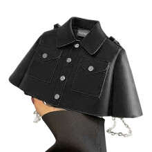 Shoulder Bag Clothes Shaped Chain Bag Trendy Bag Lady-Black